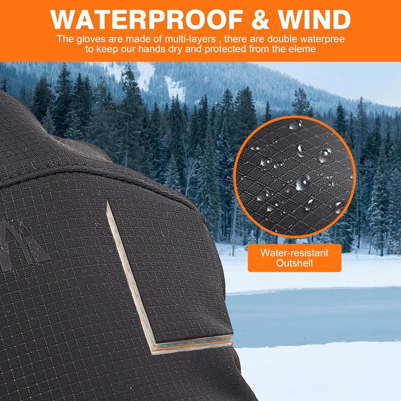 Moon Kitty Mens Lightweight Running Gloves Winter Waterproof Cold Weather - Image 4